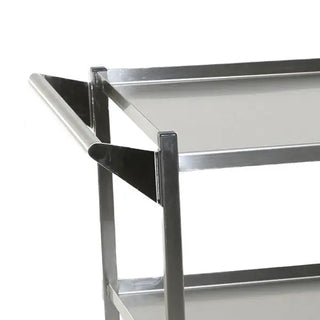 MidCentral Stainless Steel Utility Carts with two tiers on a white background
