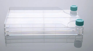 NEST Scientific BioFactory 2 chamber vessel, top angled view of culture area and caps