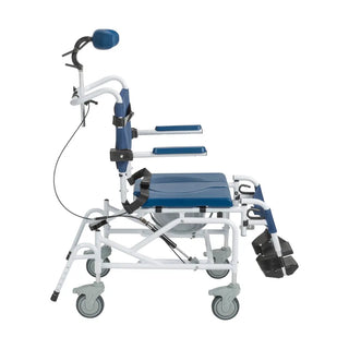 Drive DeVilbiss Healthcare NRS18010 Flip-Back Arms Reclining Backrest Aluminum Frame 3-in-1 Commode/Shower Chair