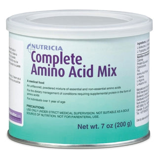 Can of Nutricia 891043_CS Oral Supplement Complete Amino Acid Mix Unflavored Powder 7 oz. Can on a white background
