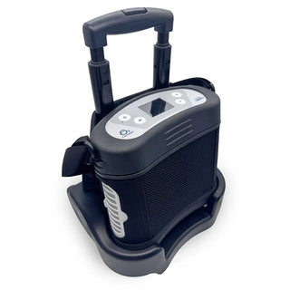 O2 Concepts 800-1096 pull cart with telescoping handle and heavy-duty wheels for the Oxlife Liberty2 portable oxygen concentrator.