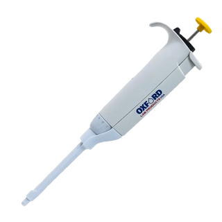 Lab pipette with OXFORD branding on a white background