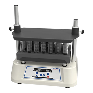 Oxford BenchMate VM-MT Multi Tube Vortex Mixer with digital display on a white background