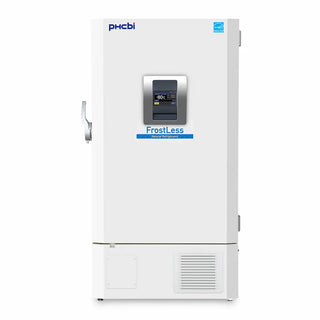 PHCbi  FrostLess -86°C upright ultra low temperature freezer with natural refrigerants and EZlatch door handle