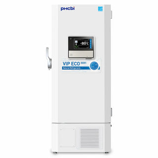 PHCbi MDF-DU503VHA-PA VIP ECO SMART dual voltage -86°C upright ultra low temperature freezer with touchscreen display and EZlatch handle