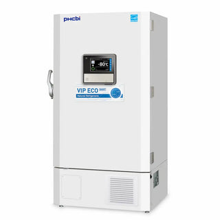 PHCbi MDF-DU703VHA-PA VIP ECO SMART upright ultra low temperature freezer with dual voltage, touchscreen display, and -86°C storage