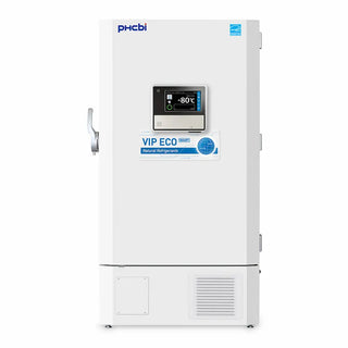 PHCbi MDF-DU703VHA-PA VIP ECO SMART upright ultra low temperature freezer with dual voltage, touchscreen display, and -86°C storage