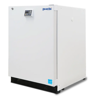PHCbi PF-L5181W-PA undercounter laboratory freezer with solid door, LED temperature display, manual defrost, and 142L capacity