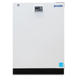 PHCbi PF-L5181W-PA 5.0 cu.ft. undercounter freezer white front view NSF-ANSI-456 on white background