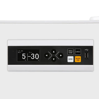 PHCbi pharmaceutical refrigerator with integrated -30°C freezer, OLED display, independent cooling systems, and 462L total storage capacity