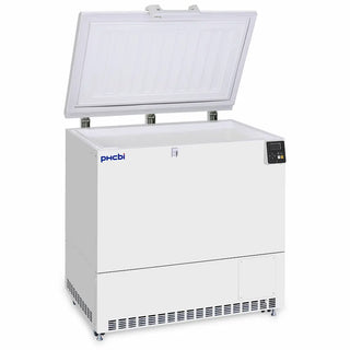 PHCbi VIP ECO Compact -86°C ultra low temperature chest freezer with natural refrigerants, Organic EL display, and VIP Plus insulation