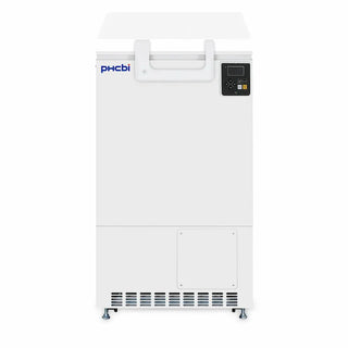 PHCbi VIP ECO Compact -86°C ultra low temperature chest freezer with natural refrigerants, Organic EL display, and VIP Plus insulation