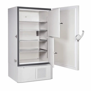 PHCbi  VIP ECO -86°C upright ultra low temperature freezer with natural refrigerants, VIP Plus insulation, and EZlatch door handle