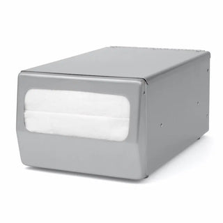 Palmer Fixture ND0071 countertop full fold napkin dispenser in brushed steel with a durable commercial design.