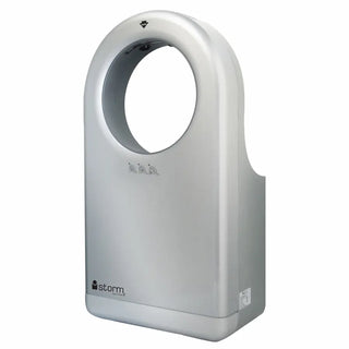 Palmer Fixture iStorm² touchless high-speed hand dryer with Polycarbonate ABS housing and integrated LED sensor.
