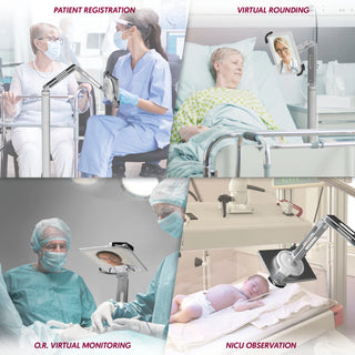 Pegasus Telemedia Roll Stand with Double-Jointed Arm Options