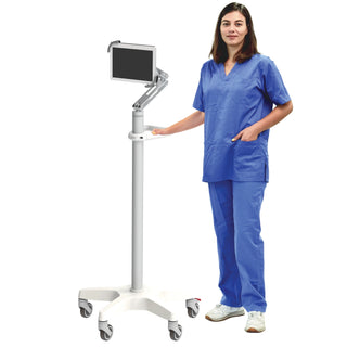Pegasus Telemedia Roll Stand with Double-Jointed Arm Options