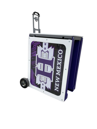 Portable Pivotal Health Aluma Elite Portable Workstation with New Mexico logo on a white background