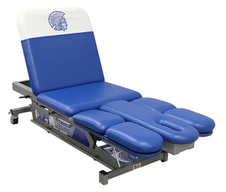 Blue and white Pivotal Health PT9060-650 Leg & Shoulder Therapy  Table on a white background