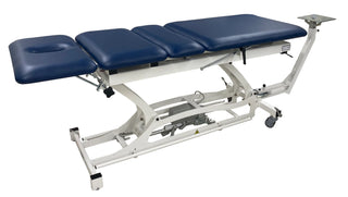 Pivotal Health THERA-P™ Traction Table with blue cushions on a white background