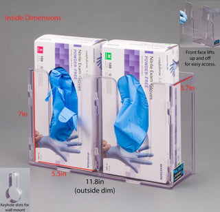 Poltex 1GBSHORT-W Short Glove Box Holder (Wall Mount)