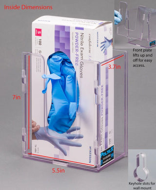 Poltex 1GBSHORT-W Short Glove Box Holder (Wall Mount)