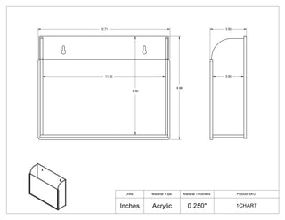 Poltex 2CHART-W Medical Chart Holder