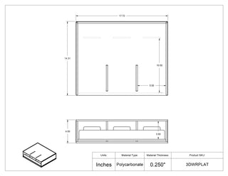 Poltex 3DWRPLAT Hideaway Glove Drawer Platform - 3 Box