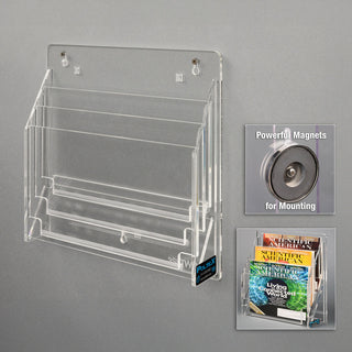 Poltex 3UPFILE-M 3 Slot Wall File Organizer for 8.5x11 Documents