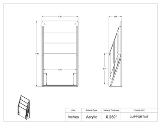 Poltex 3UPPORTRAIT 3 Slot Portrait Doc Holder