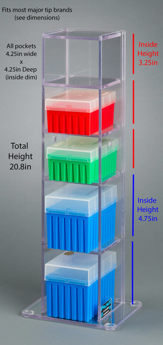 Poltex 3VTORG Lab Bench Vertical Organizer (PETG)