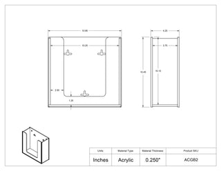 Poltex ACGB Acrylic Glove Box Holder