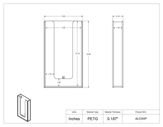 Poltex ALCWIP Alcohol Wipe Bag Holder