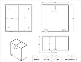 Poltex AMBUBAG14714 Emergency Airway Procedure Storage Box
