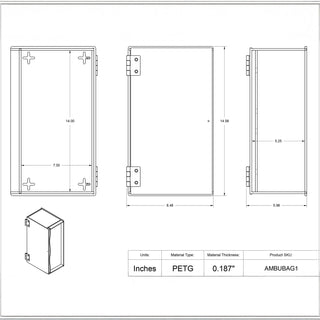 Poltex AMBUBAG1 Ambubag Hinged Storage Box