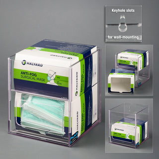Poltex ANTIFOG2VM-M PETG Anti-Fog Mask Holder with 2-Box Visual Management