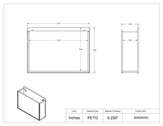 Poltex BINDR250 3-Ring Binder Holder 