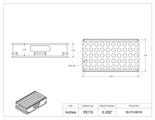 Poltex BLDTUBE Blood Tube Carrier Rack