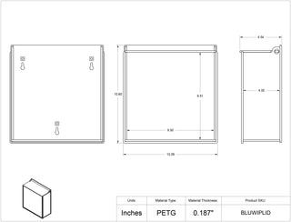 Poltex BLUWIPLID Wipe Holder with Lid
