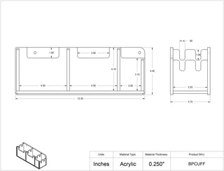 Poltex BPCUFF BP Cuff/Pen Organizer (Wall Mount)