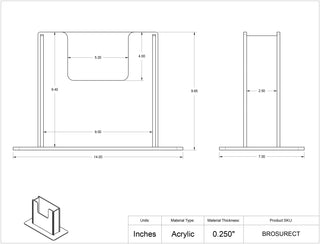 Poltex BROCH9.5X9X2.5 Brochure Holder