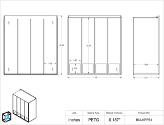 Poltex BULKPPE4 Bulk PPE Dispenser - 4 Position