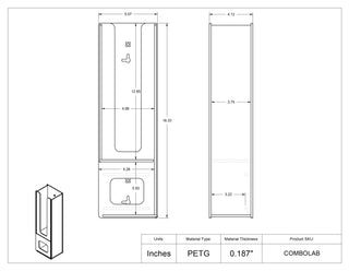 Poltex COMBOLAB Combo Small and Large Lab Wipe Holder - PETG