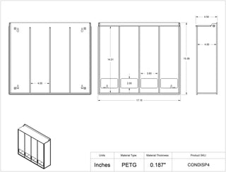 Poltex CONDISP4 Bulk Dispenser - 4 Slot