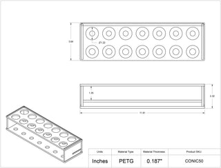 Poltex CONIC Conical Tube Rack