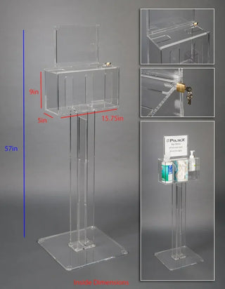 
Poltex DECORHSKIOSK2-S Decorative Respiratory Hygiene Kiosk Station
