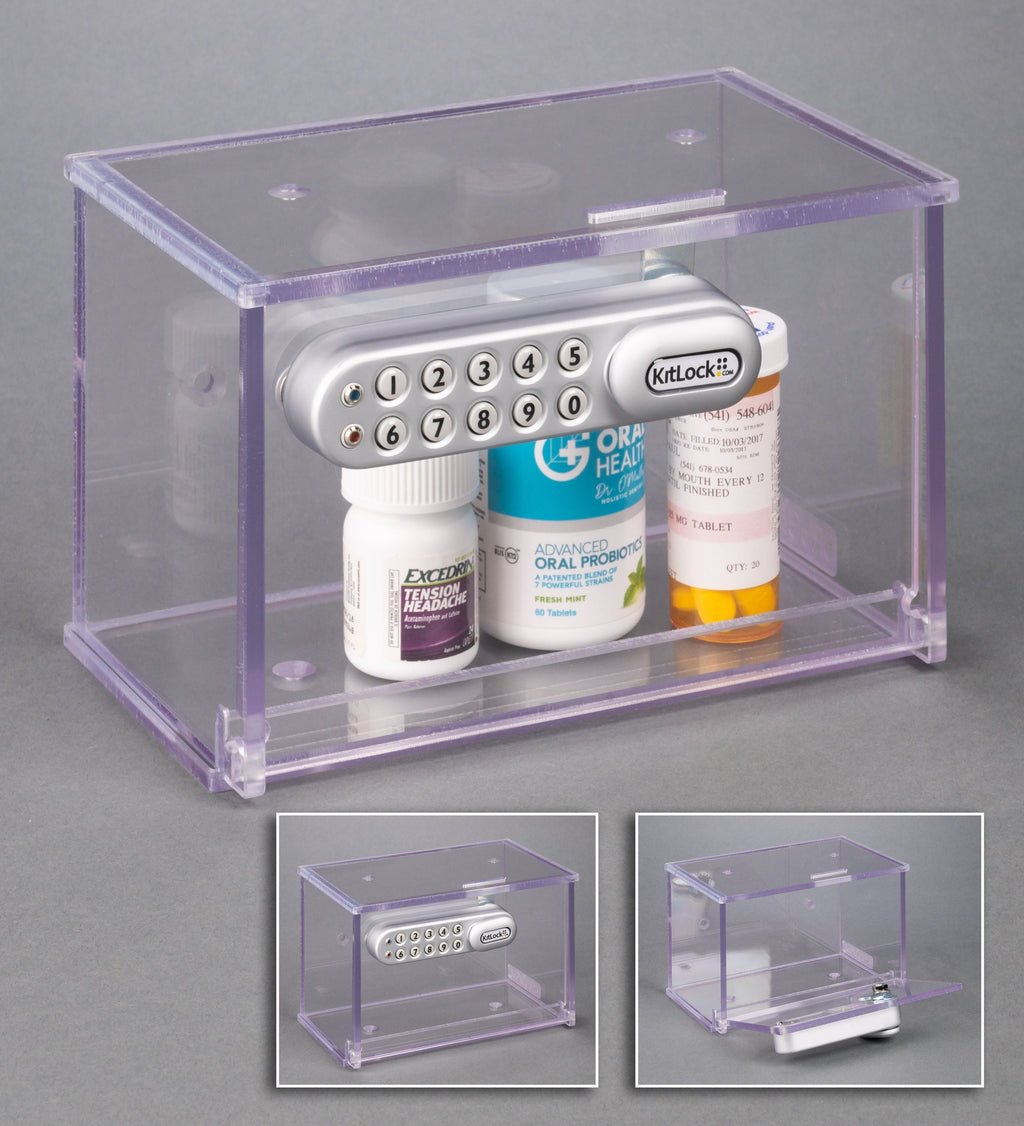 Poltex DRUGBX Locking Medication Box – PETG Key Lock Exam Room Lab ...
