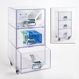 Poltex DWRCART3 3 Drawer Rolling Cart