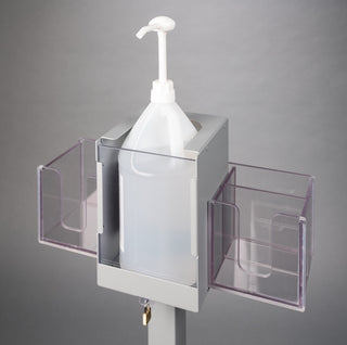 Poltex GALLONLCK Gallon Hand Sanitizer Stand - Steel, Locking