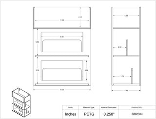 Poltex GB2BIN Two Glove Box Holder w/Bin